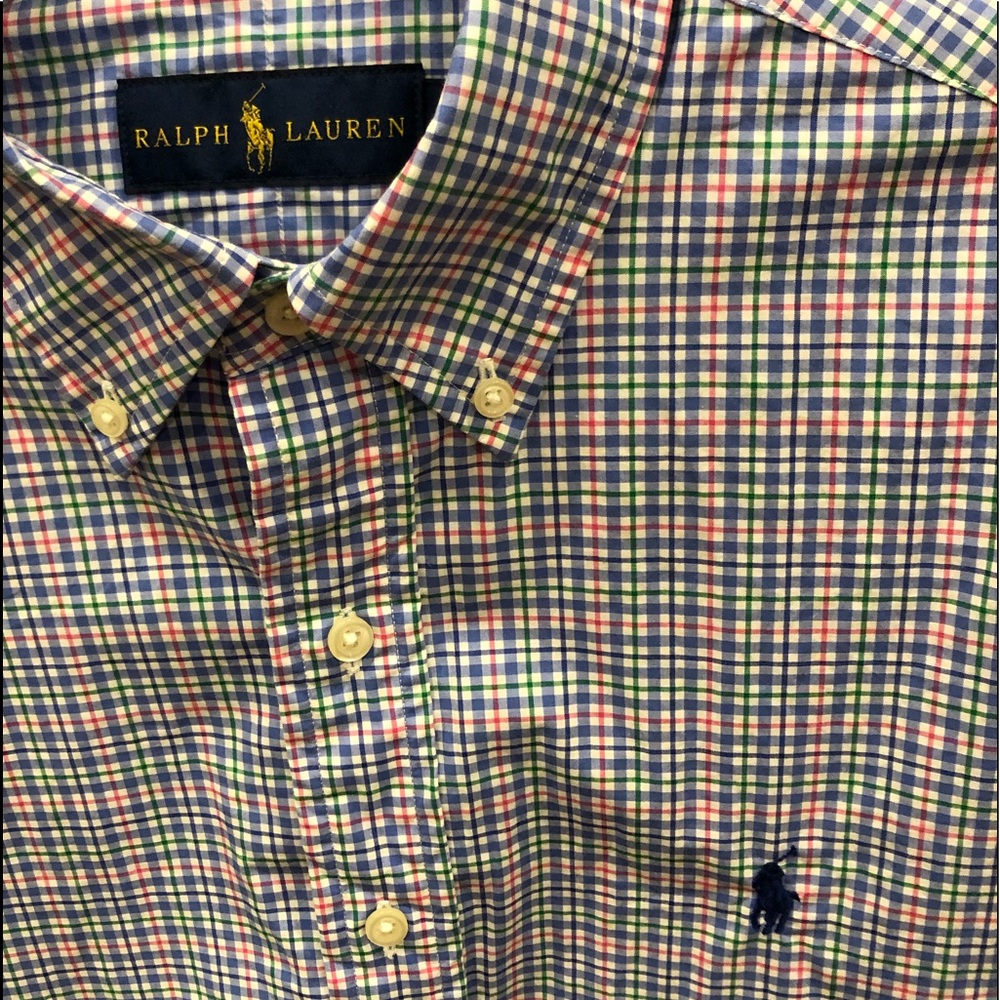 Ralph Lauren plaid button down shirt SM